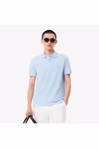 تی شرت یقه پولو آبی مردانه منظم پاریس اورجینال Lacoste