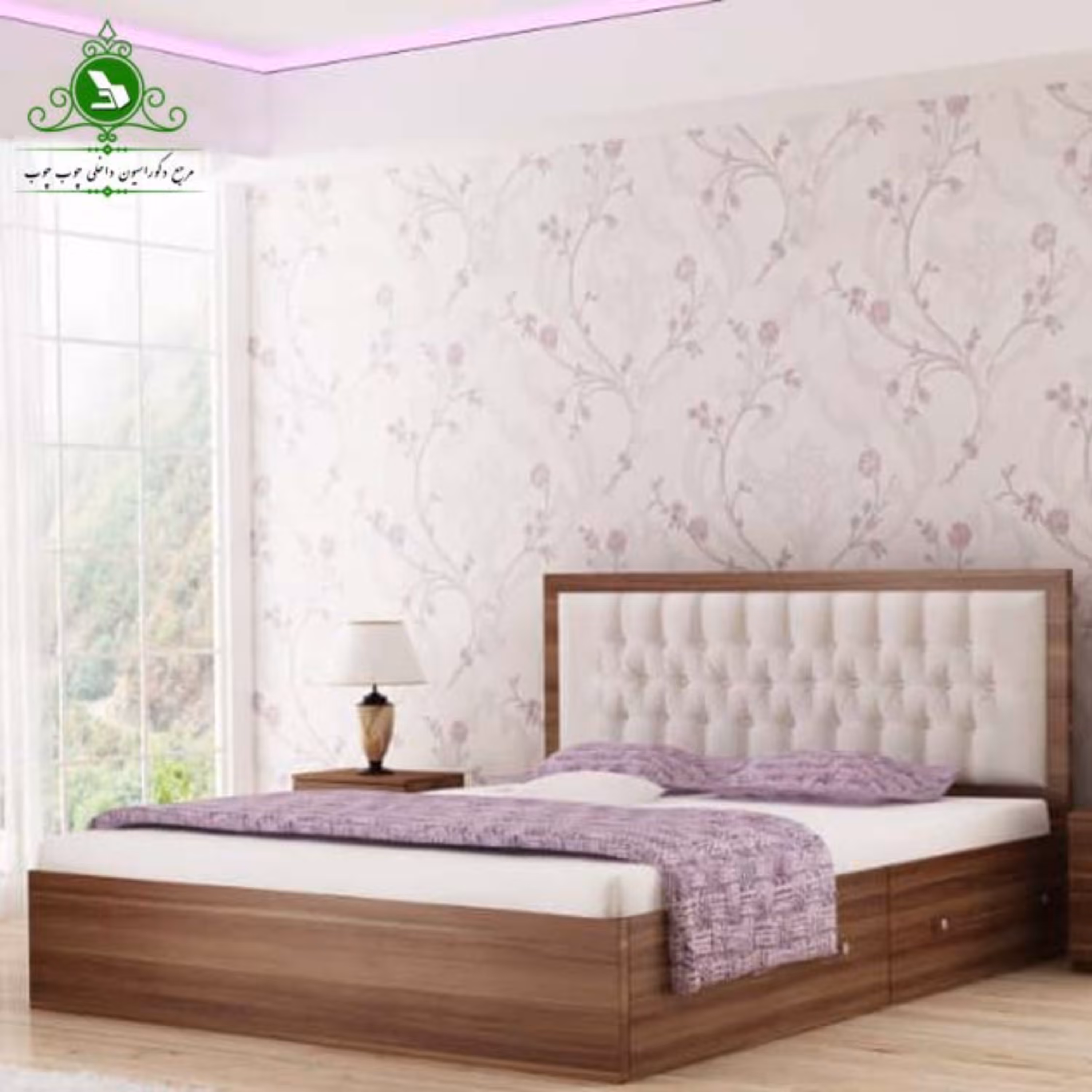 تخت خواب دو نفره چستر مدل البرز بدون کشو بدون تشک (پرداخت کرایه پس از تحویل)