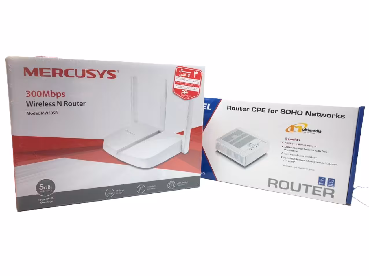 باندل مودم adsl مودم کابلی زایکسل و روتر بی‌سیم مرکوسیس
