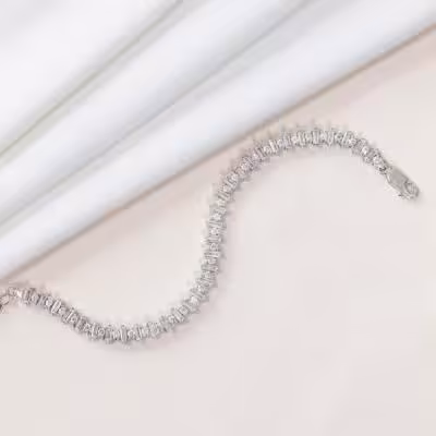 دستبند نقره زنانه مدل تنیس قیمت ارزان کد 3009