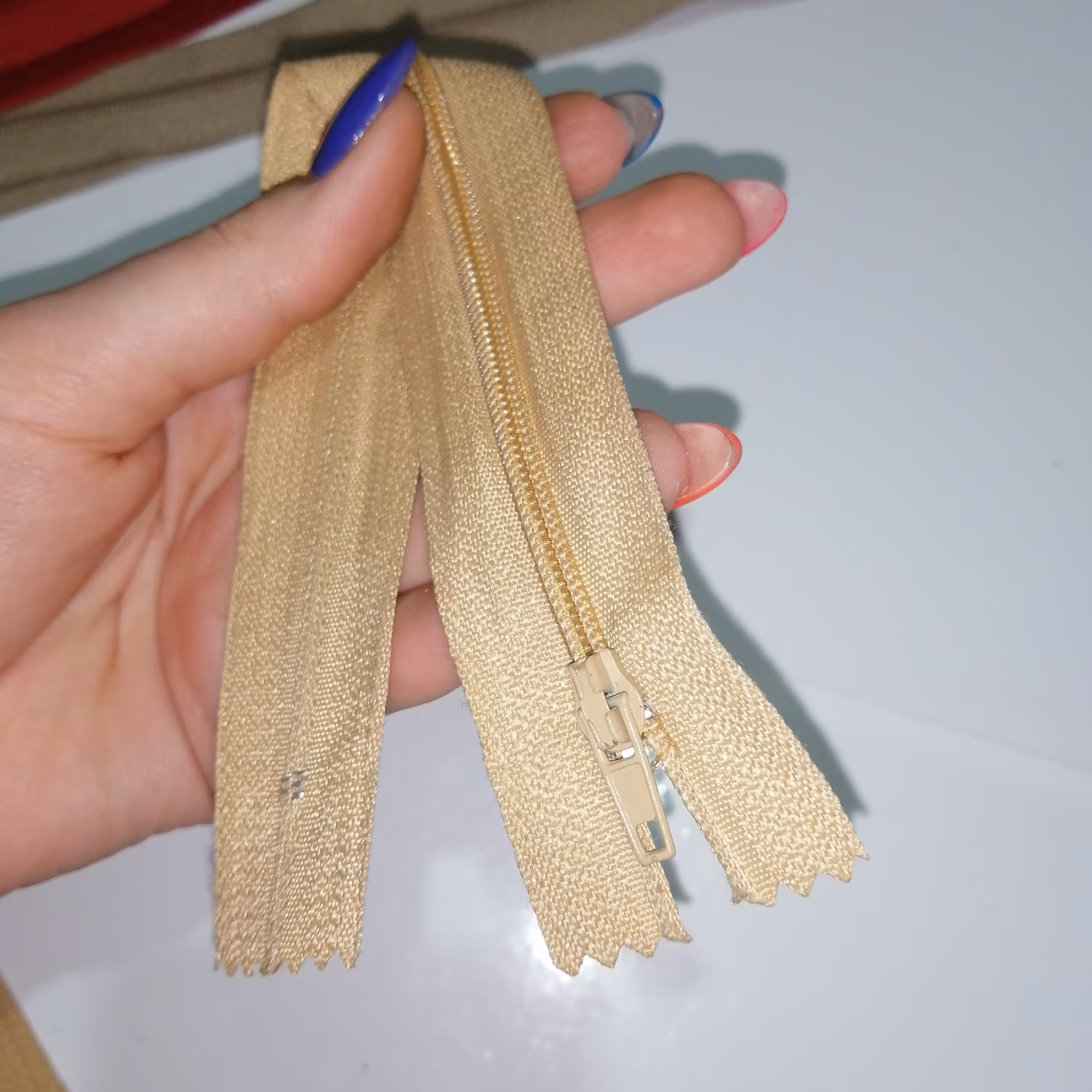زیپ 20 سانتی کرمی سیر ساده 