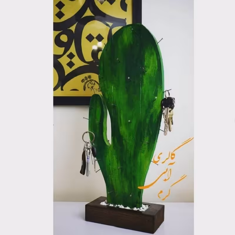 جاکلیدی چوبی رومیزی کاکتوس کد 5309