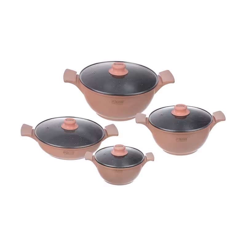 سرویس قابلمه 8پارچه فورته مدل اسکار رنگ گلبهی