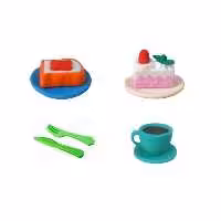 4 عدد پاک کن کمیاب مدل شیرینی، چای، قاشق چنگال