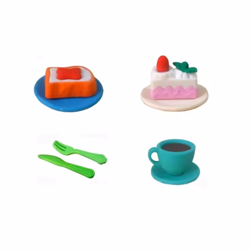 4 عدد پاک کن کمیاب مدل شیرینی، چای، قاشق چنگال