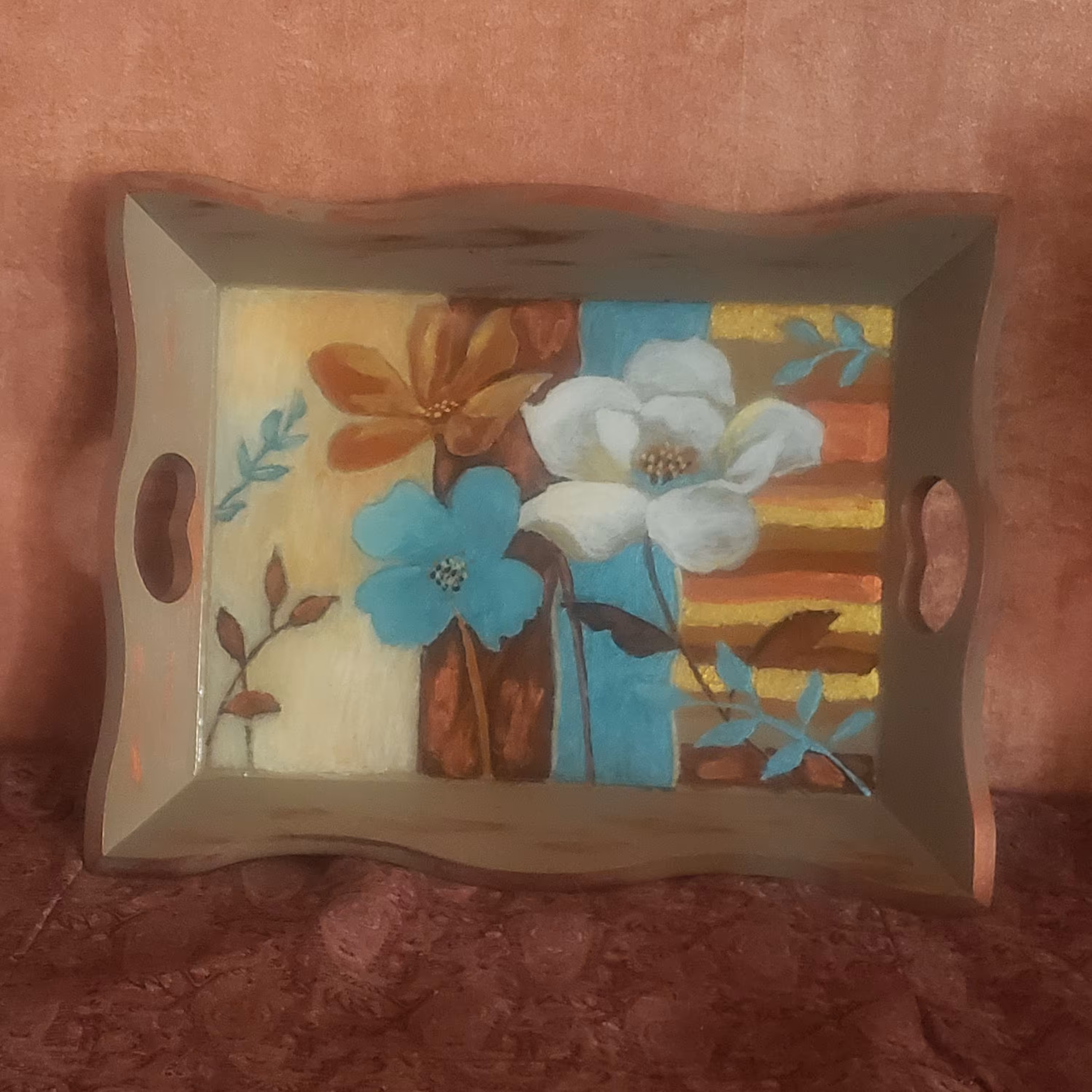 سینی چوبی نقاشی شده