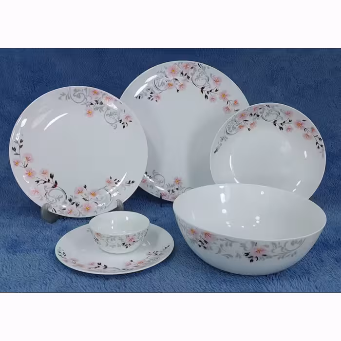 سرویس 26 پارچه آرکوپال گرد طرح لی لا صورتی