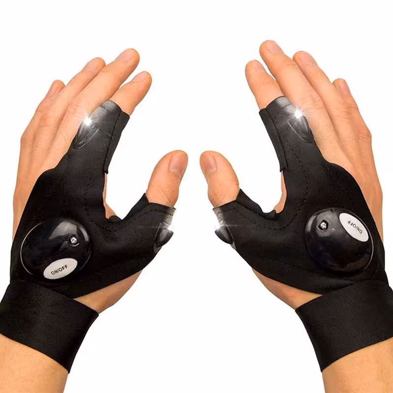 دستکش چراغ قوه دار مدل GL-مشکی