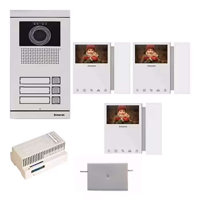 پکیج سه واحدی آیفون تصویری سیماران بدون حافظه مدل 46TK