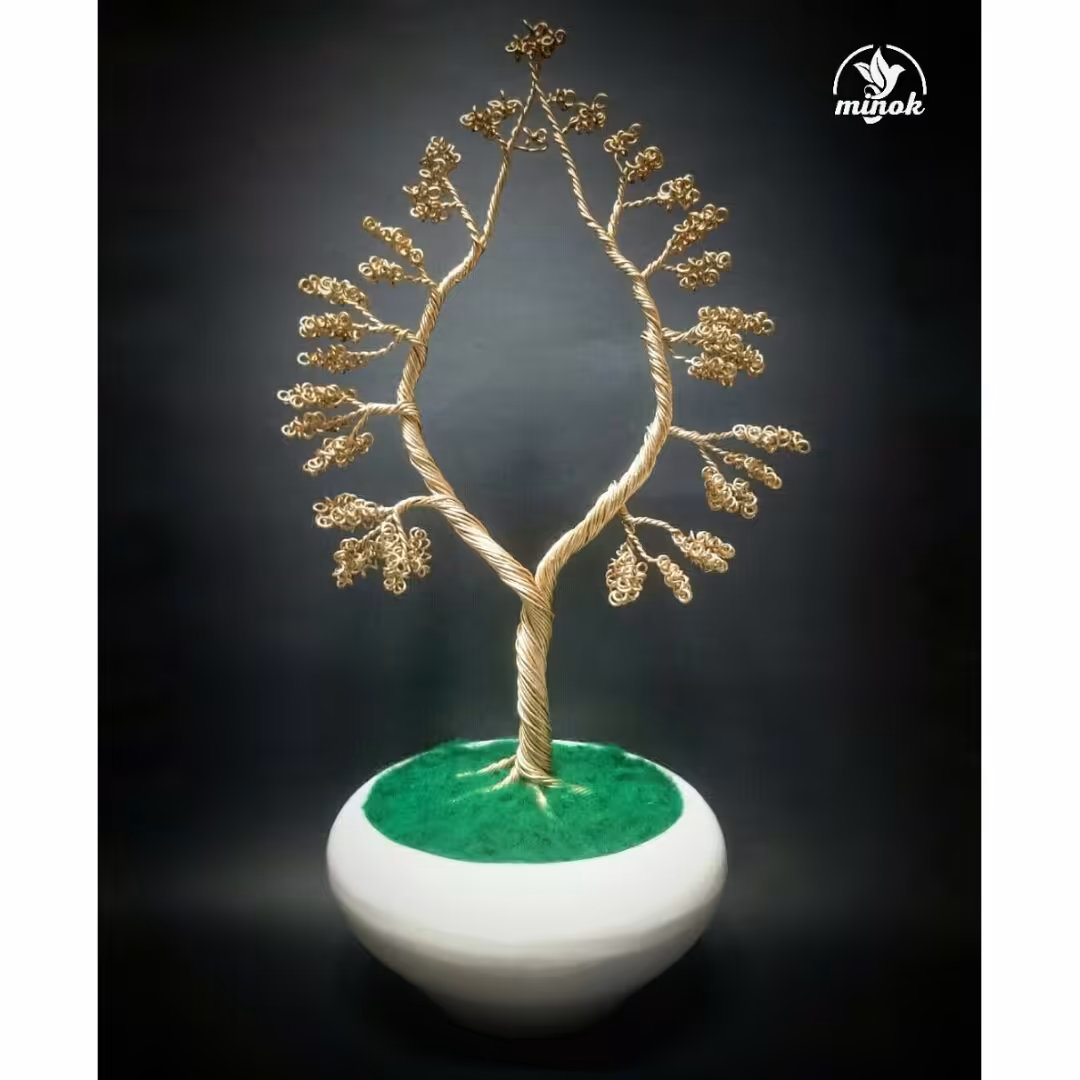 درختچه سیمی تزئینی.. مجسمه سیمی