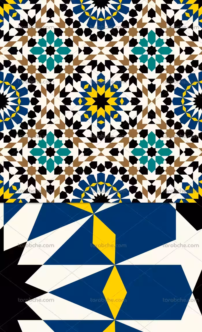 وکتور کاشی کاری مسجد قدیمی | گرافیک با طعم تربچه