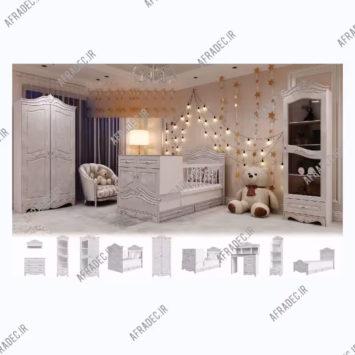 سرویس خواب نوزاد به نوجوان مدل آلبرت