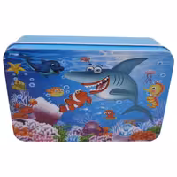 پازل چوبی جعبه فلزی 100 قطعه طرح دریایی