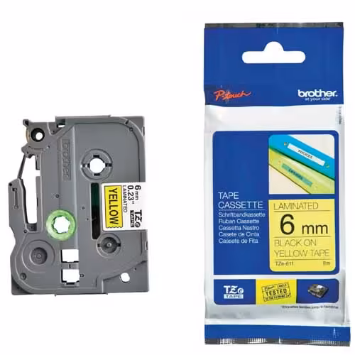 برچسب لیبل پرینتر برادر مدل TZe-611