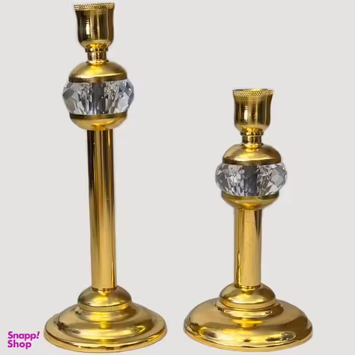 شمعدان نورهام مدل کریستالی  W 5-10 مجموعه 2 عددی