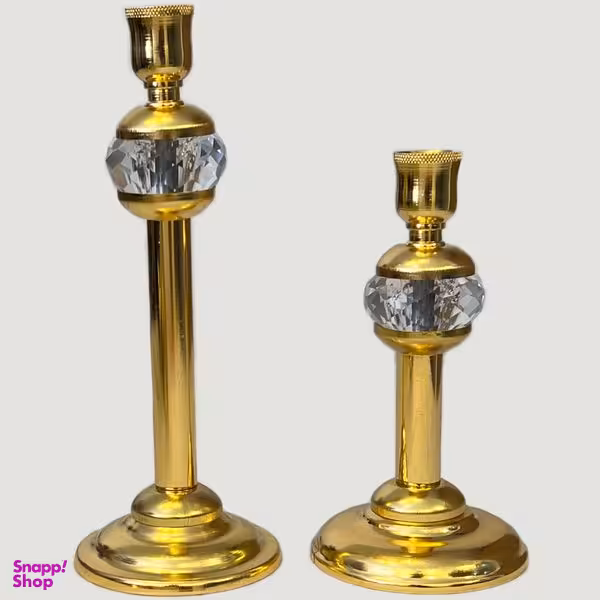 شمعدان نورهام مدل کریستالی  W 5-10 مجموعه 2 عددی