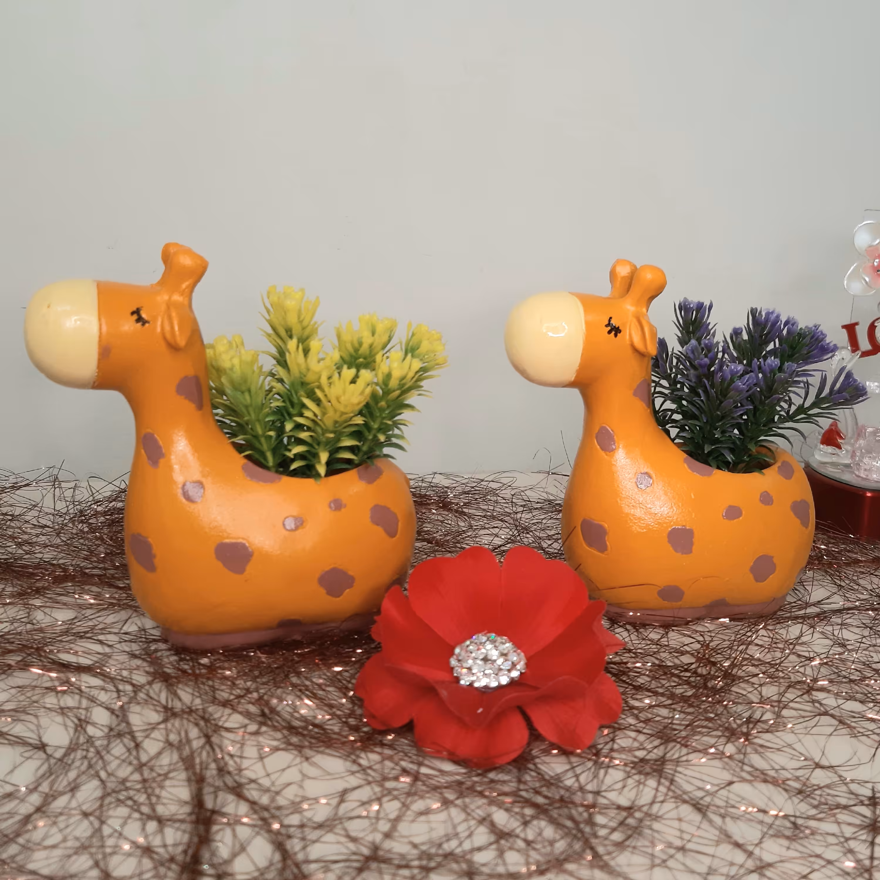 گلدان حیوانات طرح زرافه