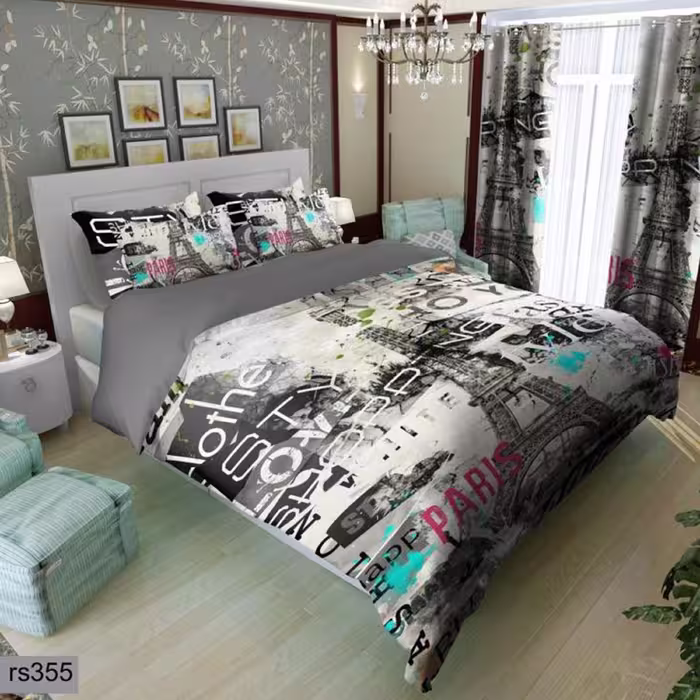 سرویس روتختی 2 نفره تنسل چاپی برندترک لند(Turk Land) rs 355