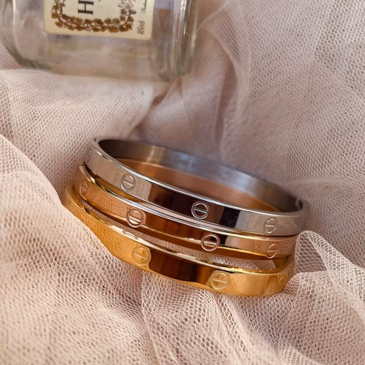 بنگل کارتیر طرح پیچ (دستبند کارتیر پیچی کارتیر)