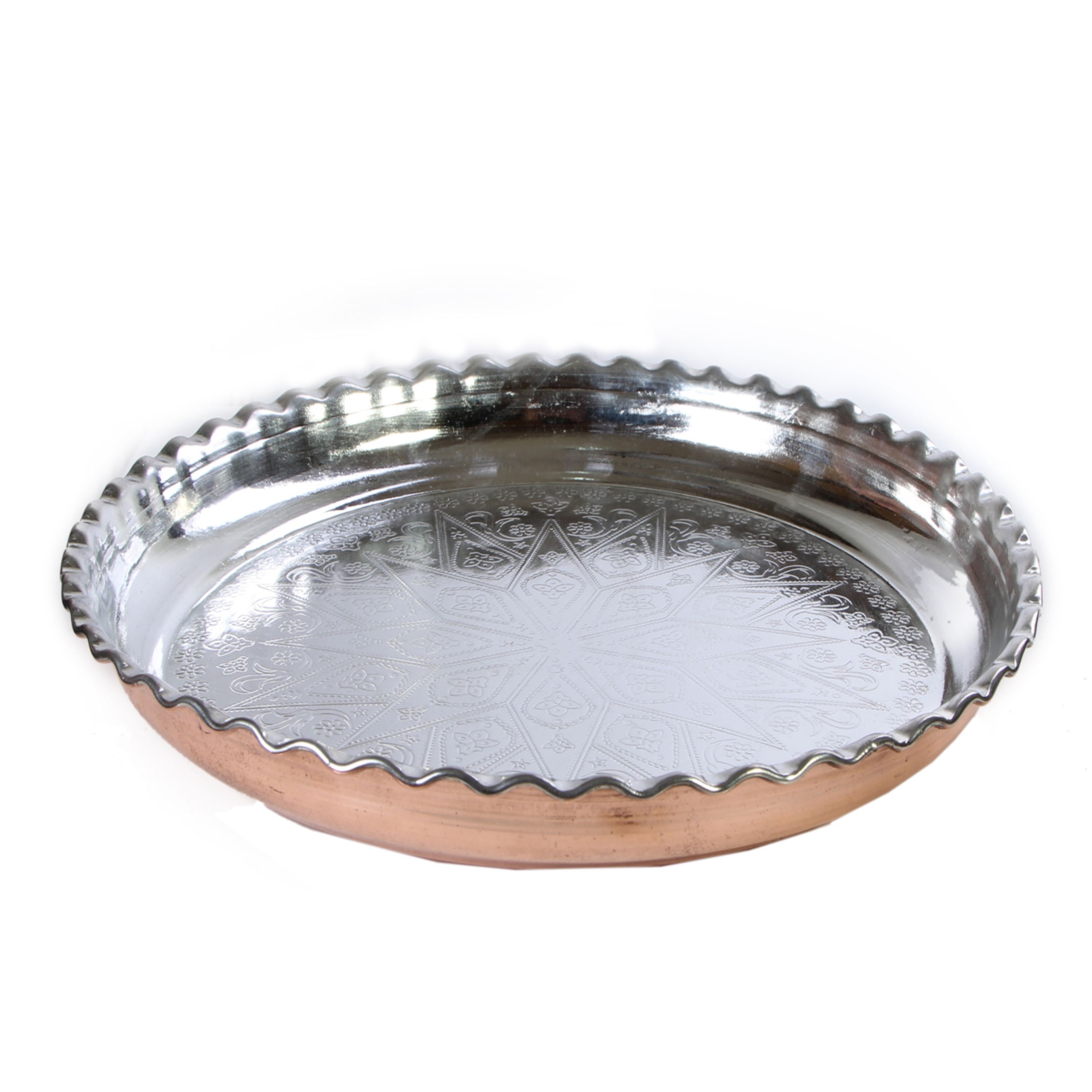 سینی مسی طرح گود قطر 32 سانتیمتر ZH19