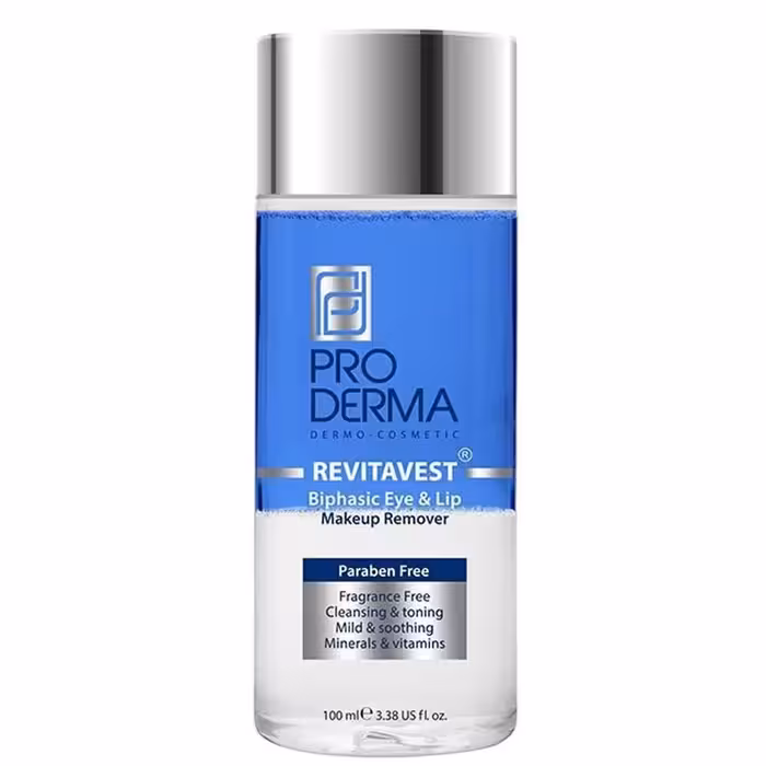 محلول دو فاز پاک کننده آرایش چشم و لب پرودرما در حجم 100 میلی لیتر

