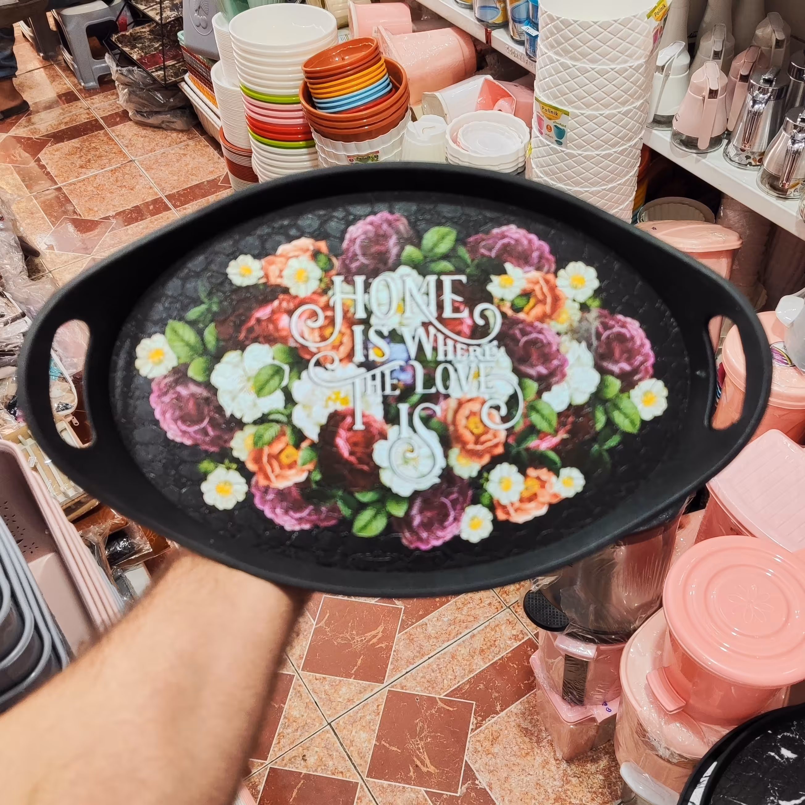 سینی پلاستیکی بیضی حراجی