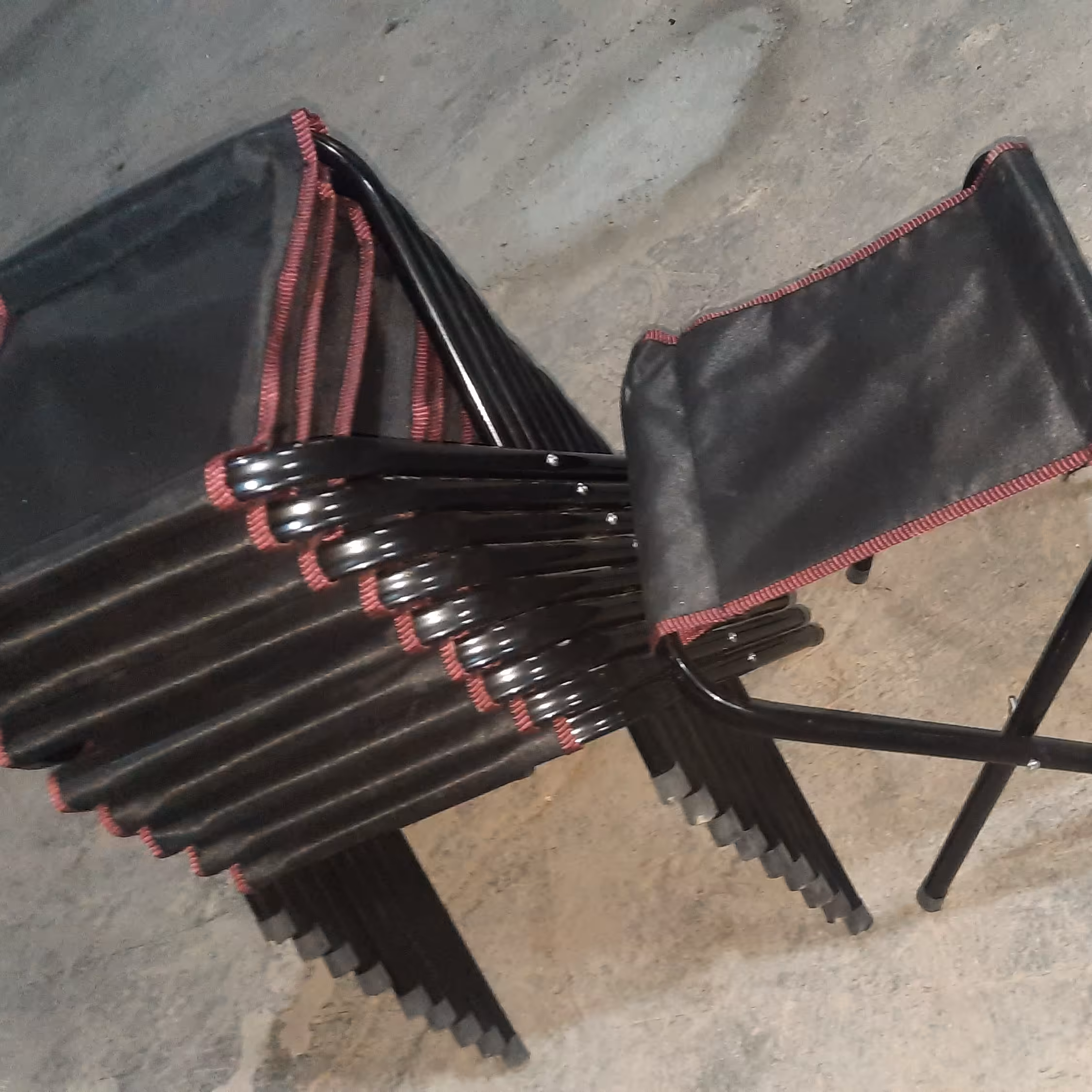 صندلی تاشو 10 عددی مسافرتی صندلی کمپینگ پارچه برزنتی قابل تحمل وزن بالا