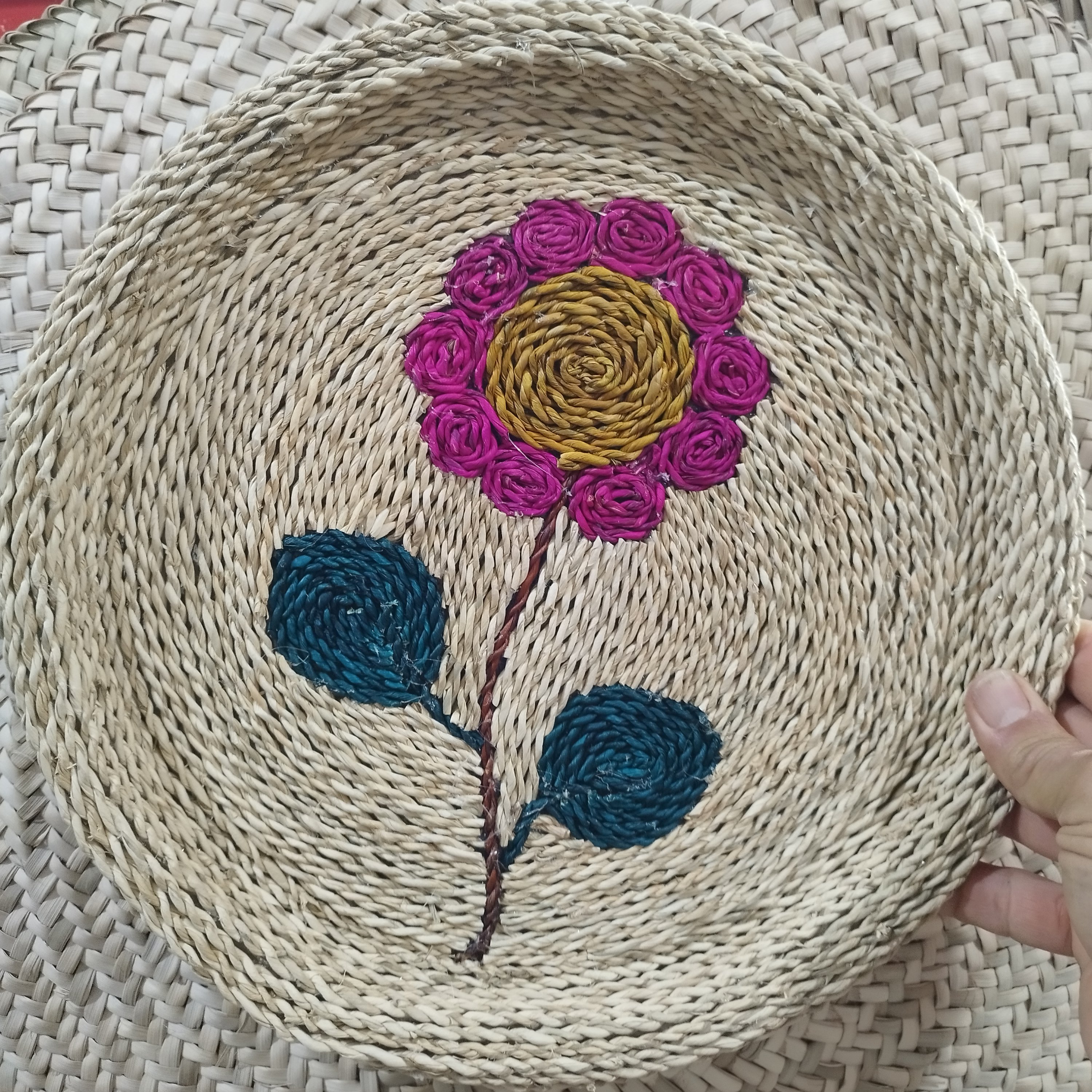 سینی پذیرایی حصیری