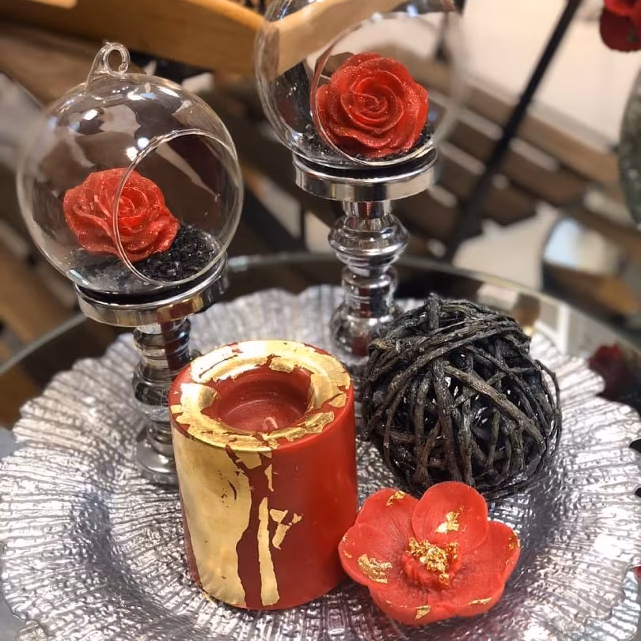 شمع استوانه وارمرخور قرمز