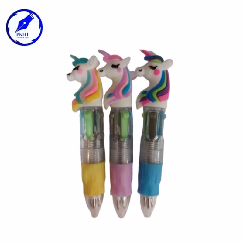 خودکار پایه کوتاه فانتزی 5 رنگ طرح یونیکورن