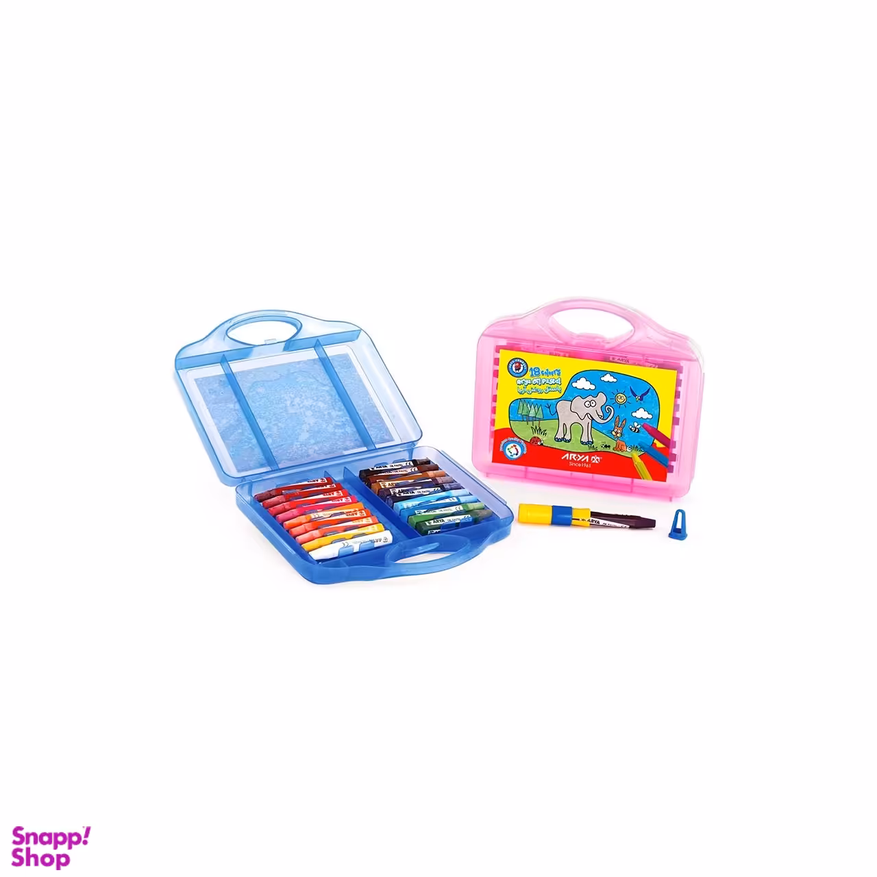 پاستل 18 رنگ کیفی پلاستیکی آریا