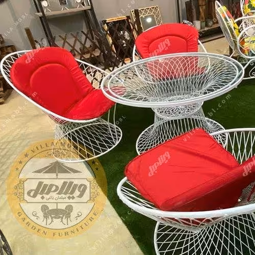 مبل باغی فلزی مدل بامبو چهار نفره ارسال به روش پس کرایه 

