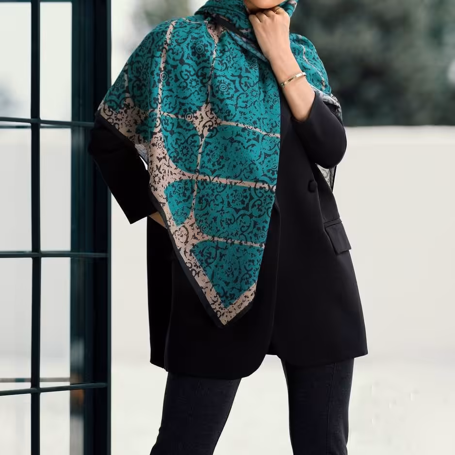 روسری نخی سبز