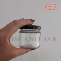 شیشه خاویاری سایز 1 با در  طلایی