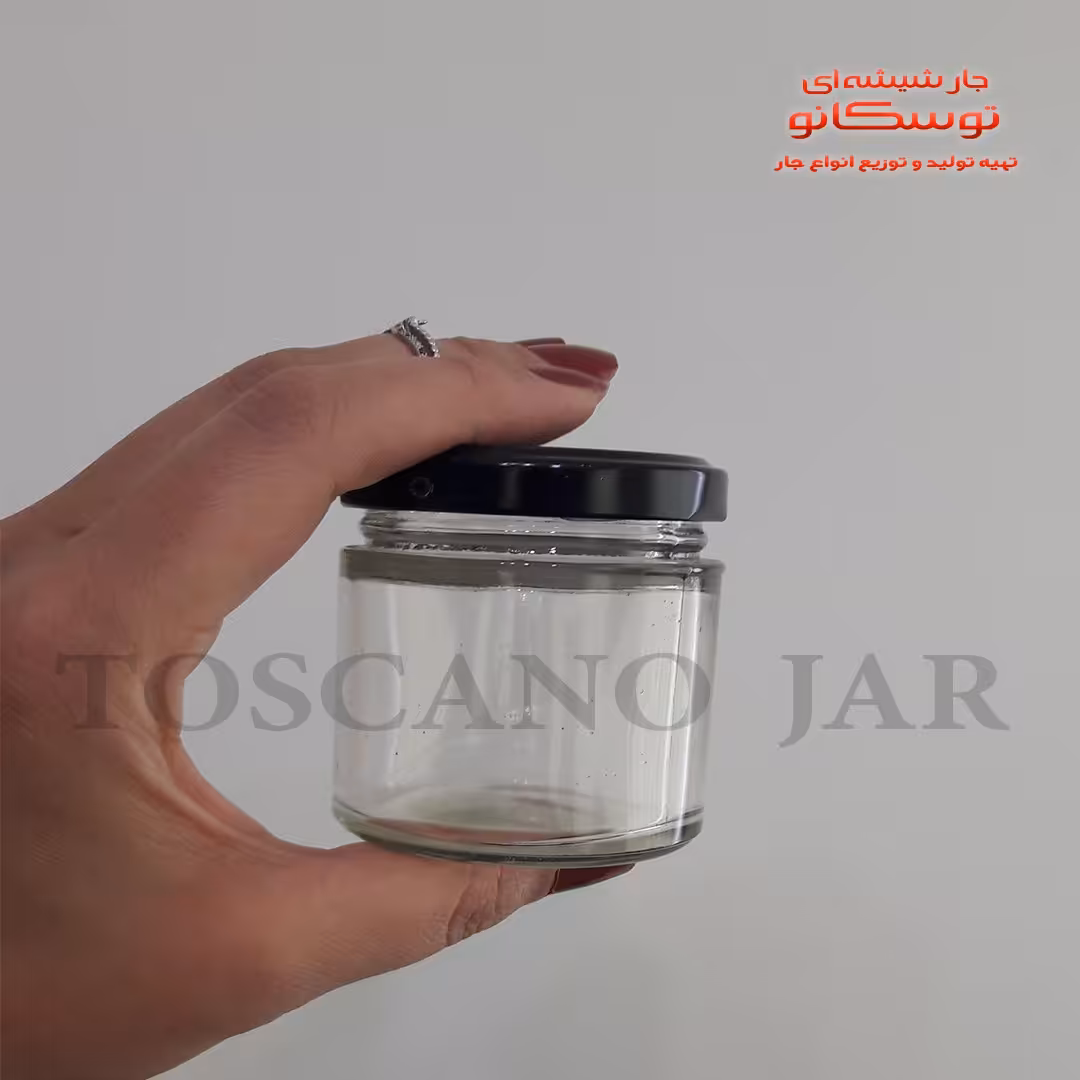 شیشه خاویاری سایز 1 با در  طلایی