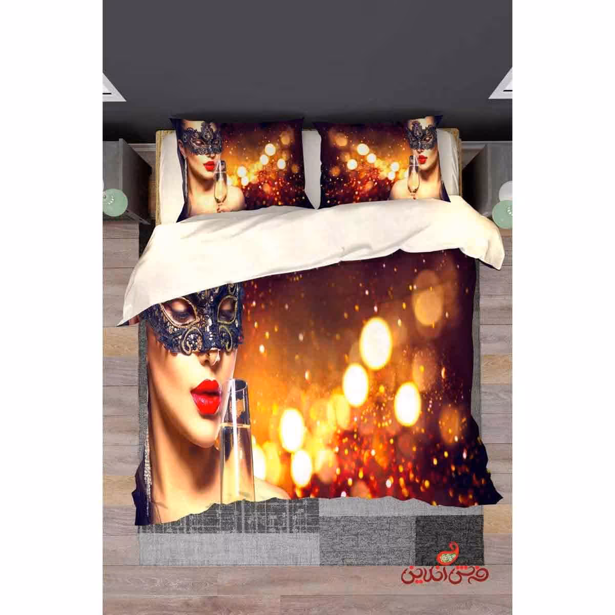 روتختی طرح چهره زن نقابدار(بالماسکه) کد 2784