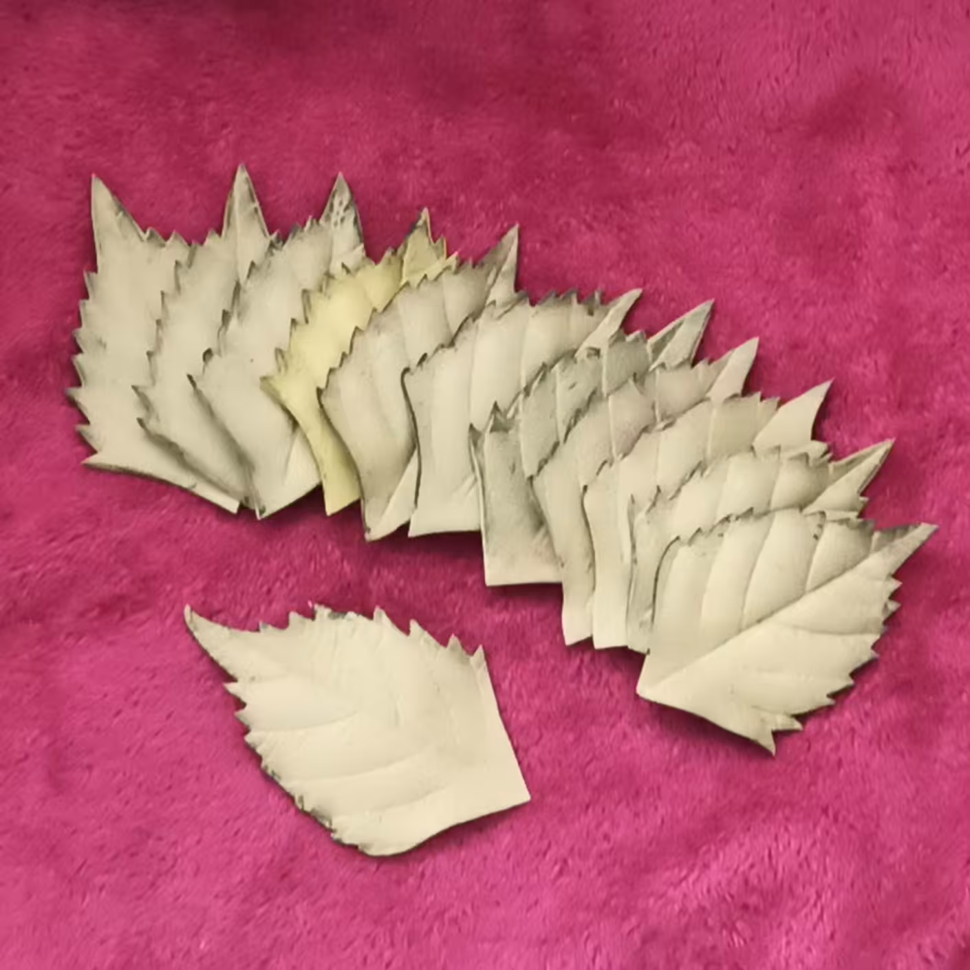 برگ گل سبز صدری بدون سیم 9سانتی (پک 10 عددی)