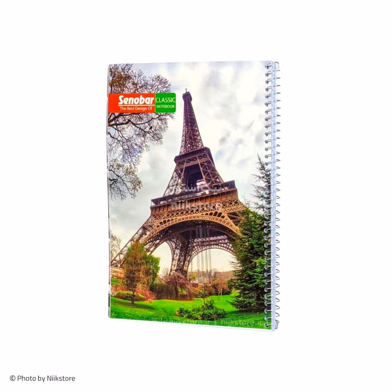 دفتر فنری 50برگ طلقی سه خط صنوبرقیمت نقدیsenobar 50sheets english notebook