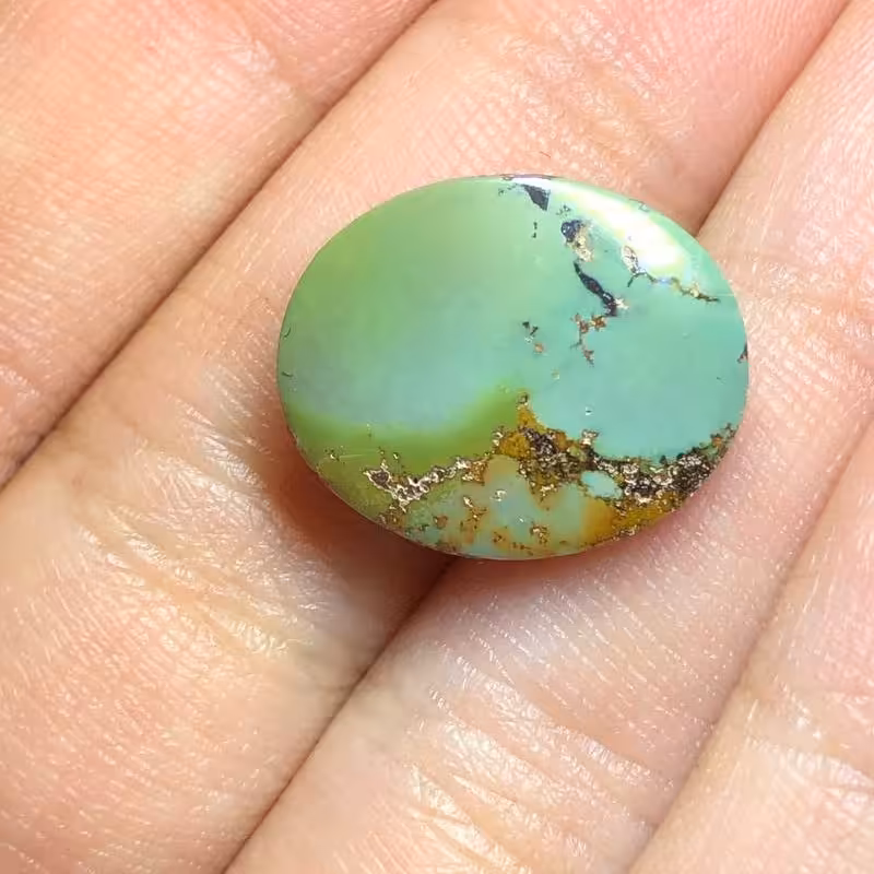 نگین فیروزه نیشابوری کاملا طبیعی بسیار فاخر محشر   بسیار خوش رنگ و جذاب کد 242