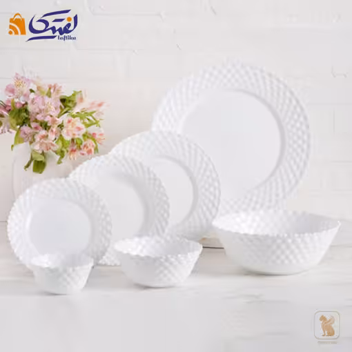 سرویس سفید آجری 28 پارچه پارس اپال گرد