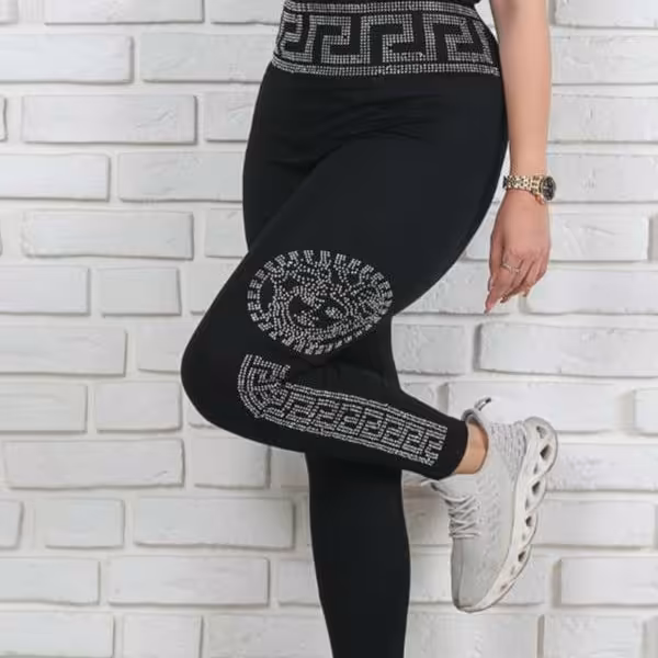 شلوار کمر گن نگین دار ورساچ