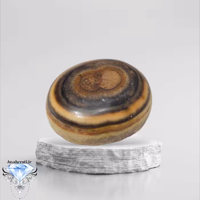 نگین عقیق داودی یمنی معدنی مصور بینهایت 2