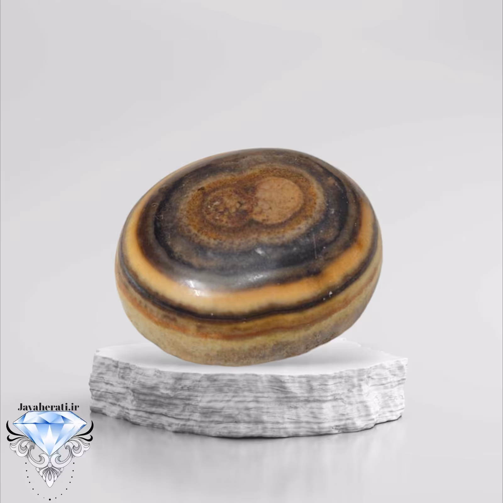 نگین عقیق داودی یمنی معدنی مصور بینهایت 2