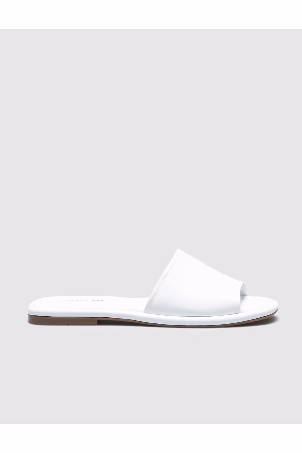 دمپایی سفید زنانه مسطح چرمی واقعی Cabani