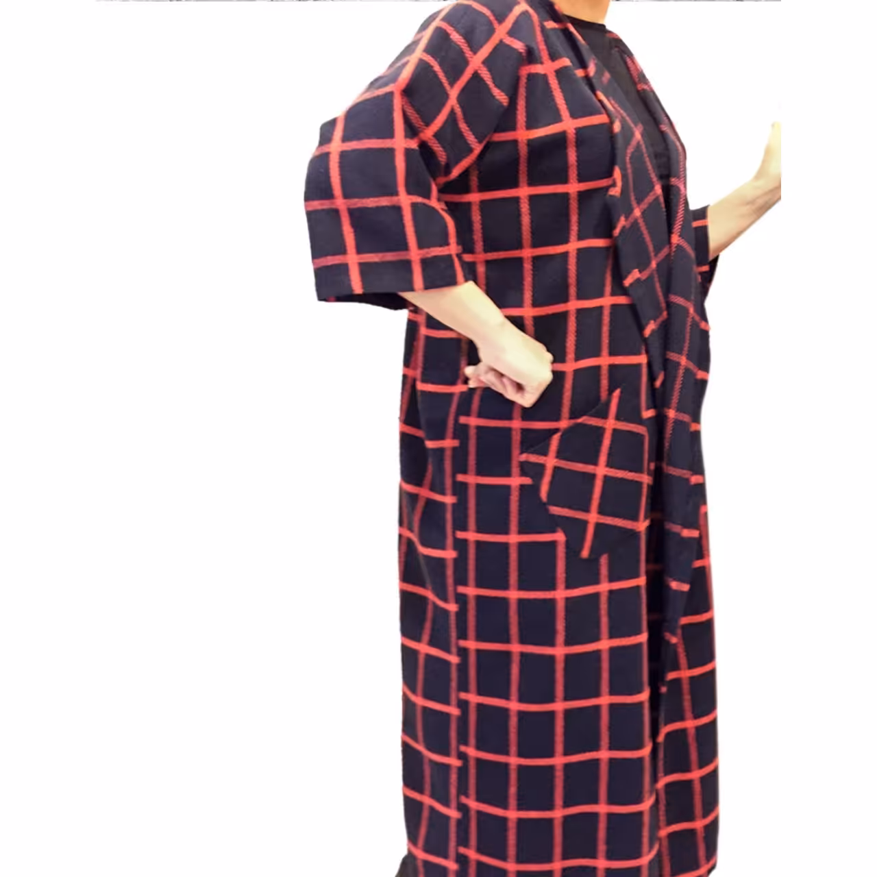 پالتو زنانه چهارخانه فری سایز