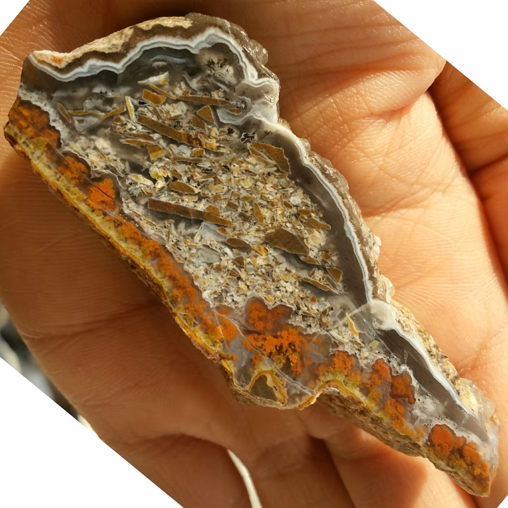 اسلایس سنگ راف وارداتی عقیق منظره محشر شاهکار خلقت دیدنییییی 100 در 100 طبیعی