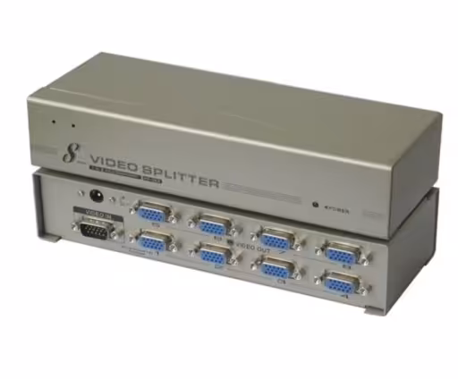 اسپلیتر 8 پورت VGA وی نت همراه آداپتور  150 مگاهرتز