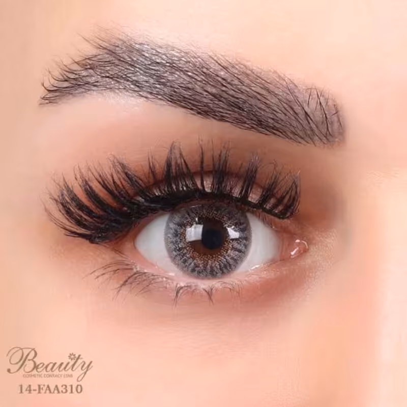 لنز رنگی فصلی بیوتی 500 ساعته شماره 14 مدل FAA310 هاله دار و ر