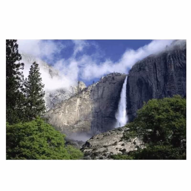 کد 23054 - نخ و نقشه کامپیوتری تابلو فرش عرشیان طرح منظره ابشار