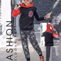 ست هودی شلوار اسپایدرمن،  زیبا و باکیفیت،  مناسب 4 تا 10 سال ، در دو رنگ زیبا و شیک 